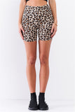 Leopard High Waisted Biker Shorts