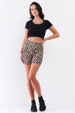 Leopard High Waisted Biker Shorts