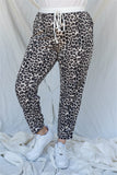 Brown Leopard Joggers Pants