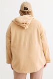 Open Front Soft To Touch Hooded Cardigan Jacket