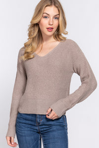Strappy Open Back Sweater