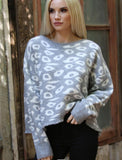 Leopard fringe sweater - MiaStylez